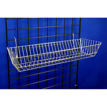 Dwellingdesigns BSK12CH 24 x 10 x 5 in Double Sloping Basket Chrome DW1104878